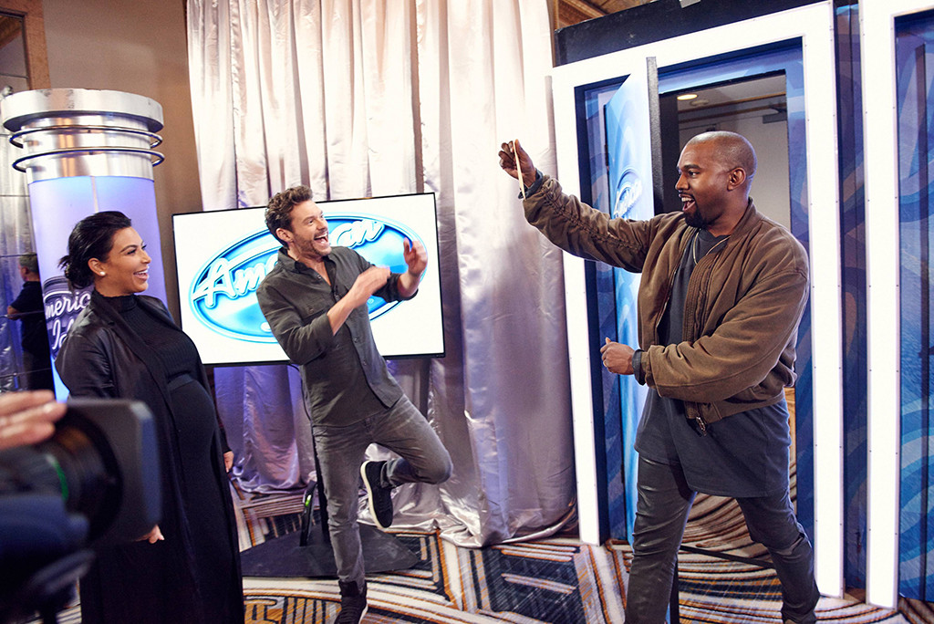 Kim Kardashian, Kanye West, Ryan Seacrest, American Idol Auditions Kim Kardashian, Kanye West, Ryan Seacrest, American Idol Auditions